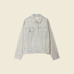 Veste oversize en jean bleu ciel femme