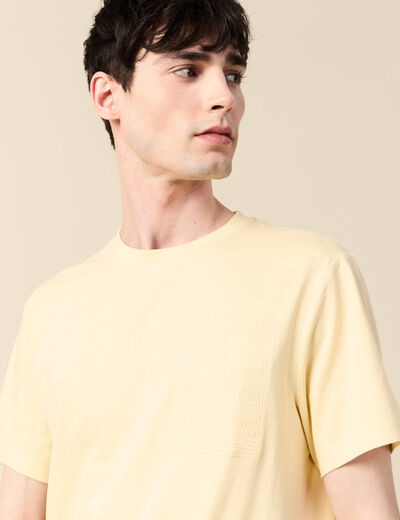 T-shirt manches courtes jaune homme