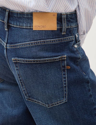 Jeans straight taille standard denim brut femme