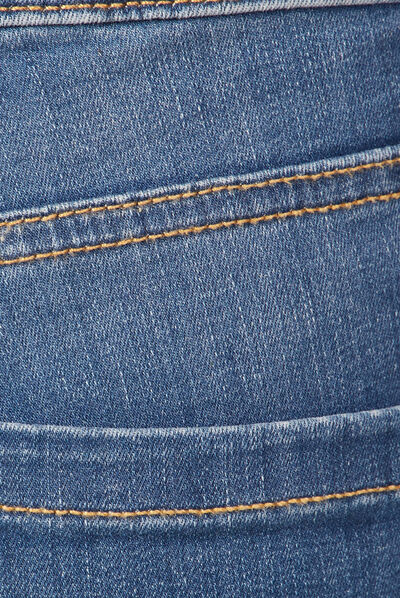 Jeans bootcut détails tressés denim stone femme
