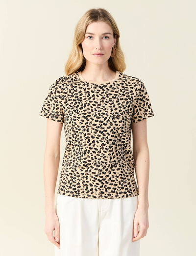 T-shirt manches courtes terracotta femme