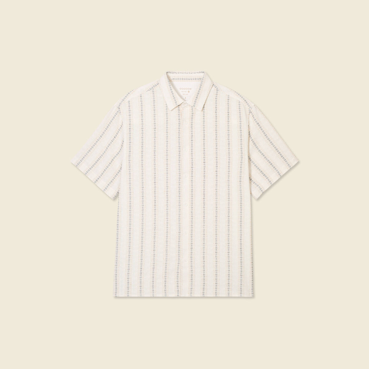 Chemise manches courtes ecru homme