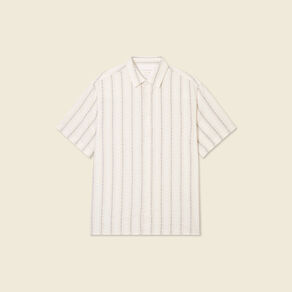 Chemise manches courtes ecru homme