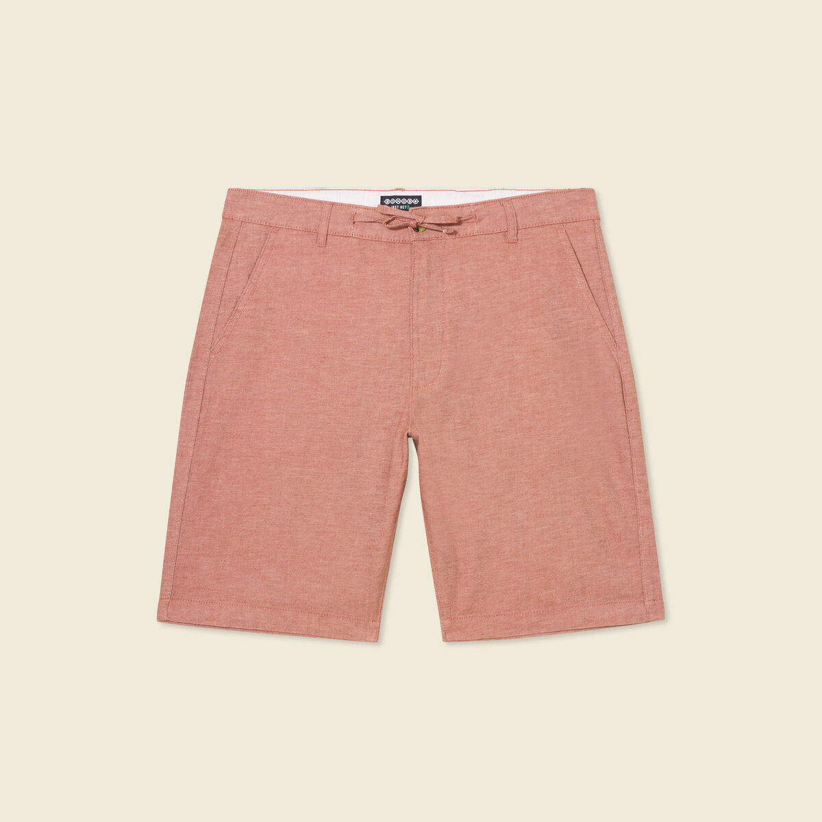 Bermuda droit marron cognac homme