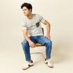 T-shirt manches courtes ecru homme