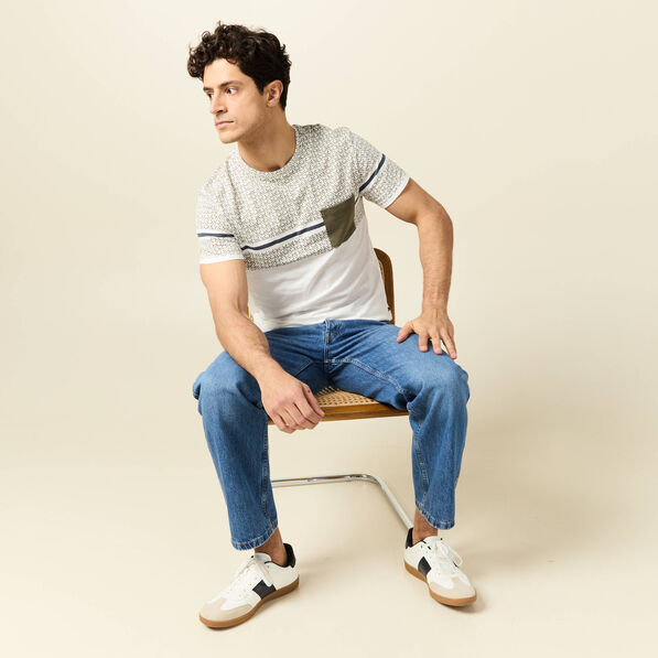 T-shirt manches courtes ecru homme