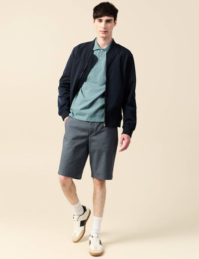 Polo éco-responsable vert foncé homme