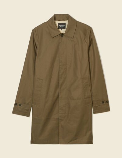 Trench éco-responsable vert kaki homme