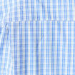 Chemise droite courte en coton bleu clair femme