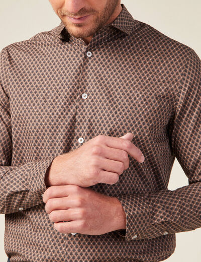 Chemise marron homme