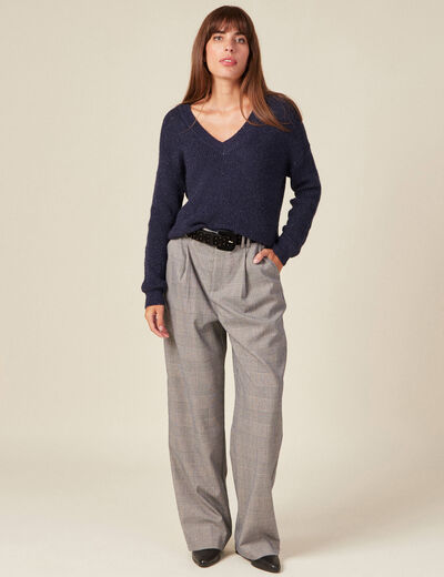 Pull éco-responsable bleu marine femme