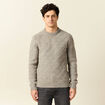 Pull manches longues gris homme
