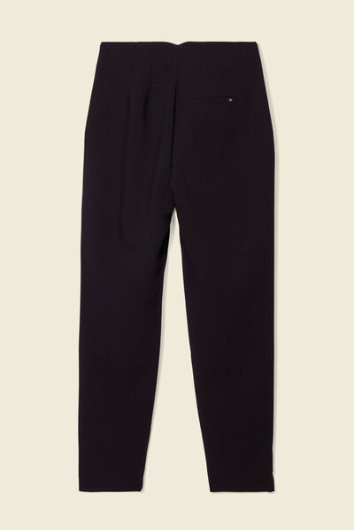 Pantalon cigarette noir femme
