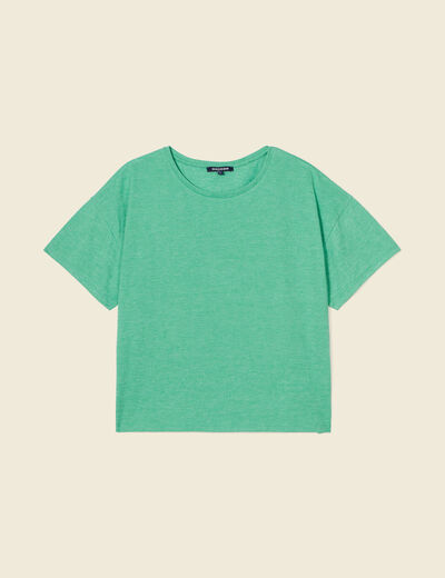 T-shirt manches courtes vert femme