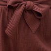 Pantalon loose avec ceinture marron cognac femme