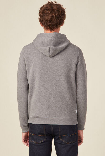 Sweat manches longues gris foncé homme