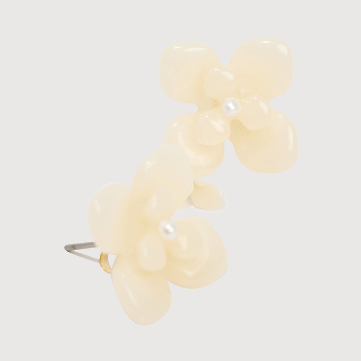 Boucles d'oreilles blanc femme