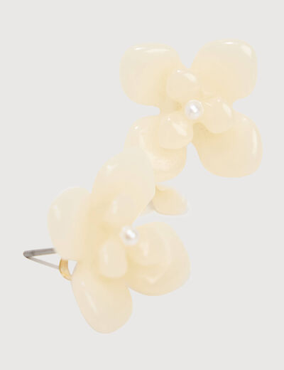 Boucles d'oreilles blanc femme