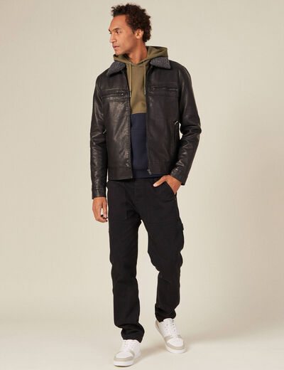Sweat à capuche taupe homme