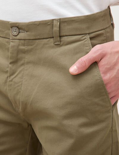 Pantalon chino slim taupe homme