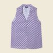 Blouse sans manches bleu marine femme