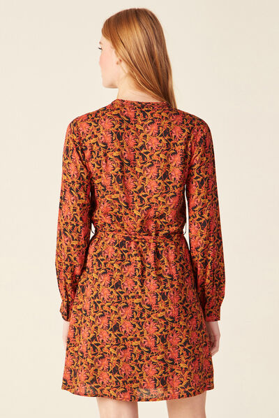 Robe droite éco-responsable noir femme