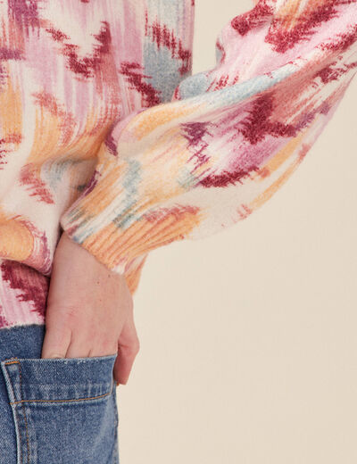 Pull éco-responsable mauve femme