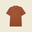 Polo éco-responsable marron cognac homme