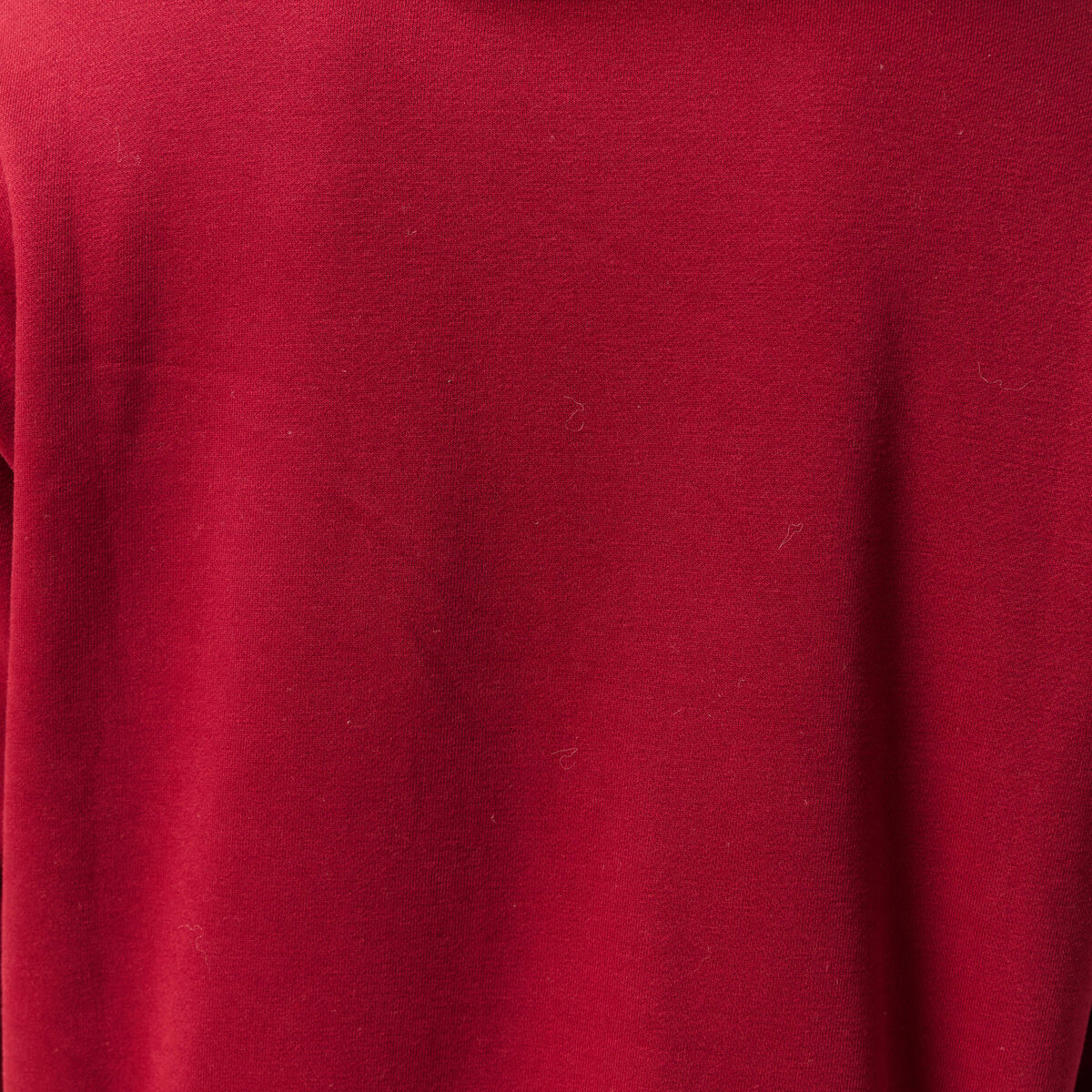 Sweat col rond manches longues rouge femme
