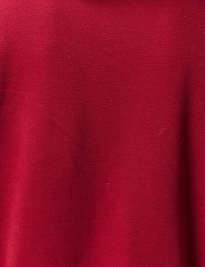 Sweat col rond manches longues rouge femme