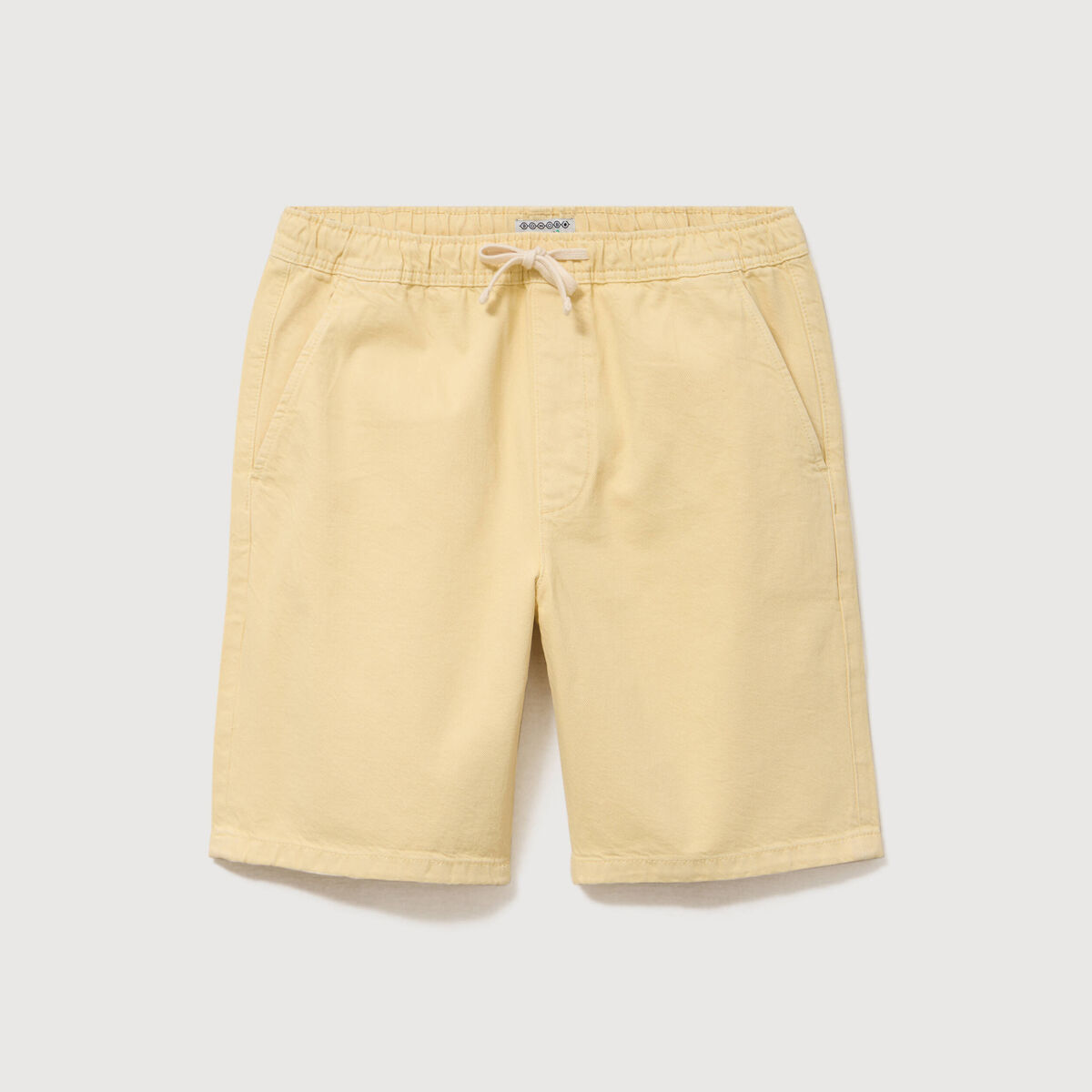 Bermuda en coton jaune clair homme