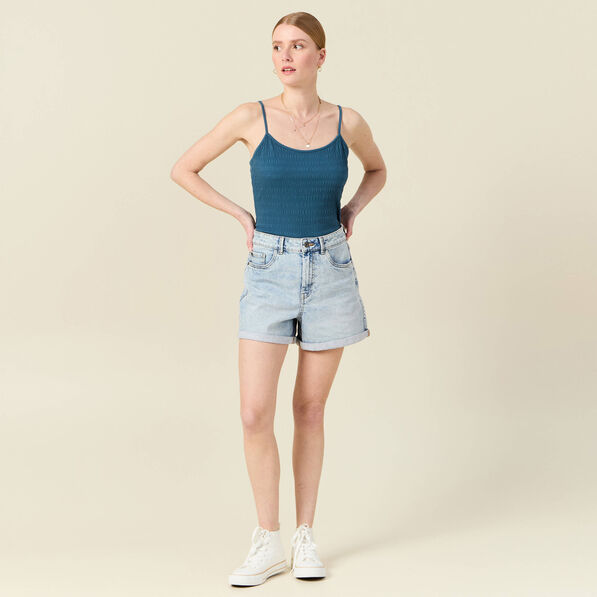 debardeur bretelles fines bleu gris femme Débardeur bretelles fines bleu gris femme