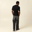 Chemise manches courtes col polo noir homme