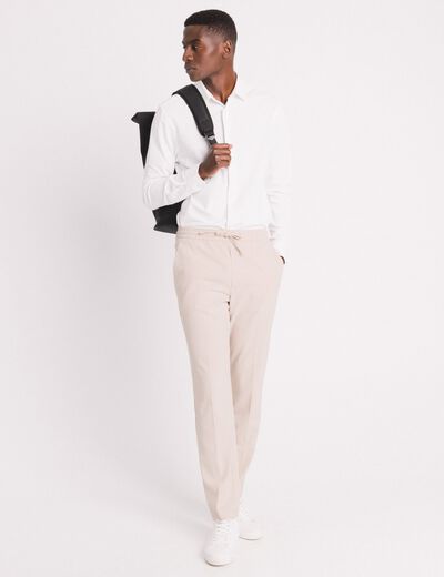 Chemise manches longues blanc homme