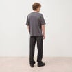 T-shirt manches courtes gris fonc&eacute; homme
