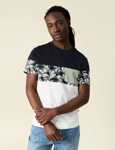 T-shirt manches courtes ecru homme
