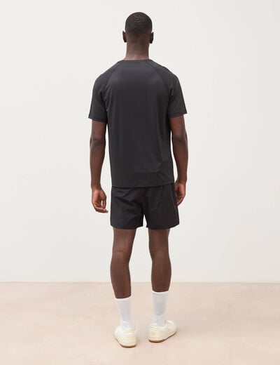 T-shirt col rond manches courtes noir homme