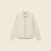 Blouson droit court manches longues sable homme