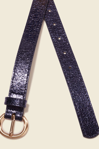 Ceinture irisée bleu marine femme