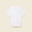T-shirt col rond manches courtes brod&eacute; blanc homme