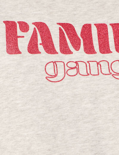 Sweat manches longues gris femme