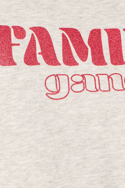 Sweat manches longues gris femme