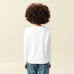 T-shirt en coton manches longues blanc femme