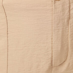 Pantalon cargo fluide beige femme