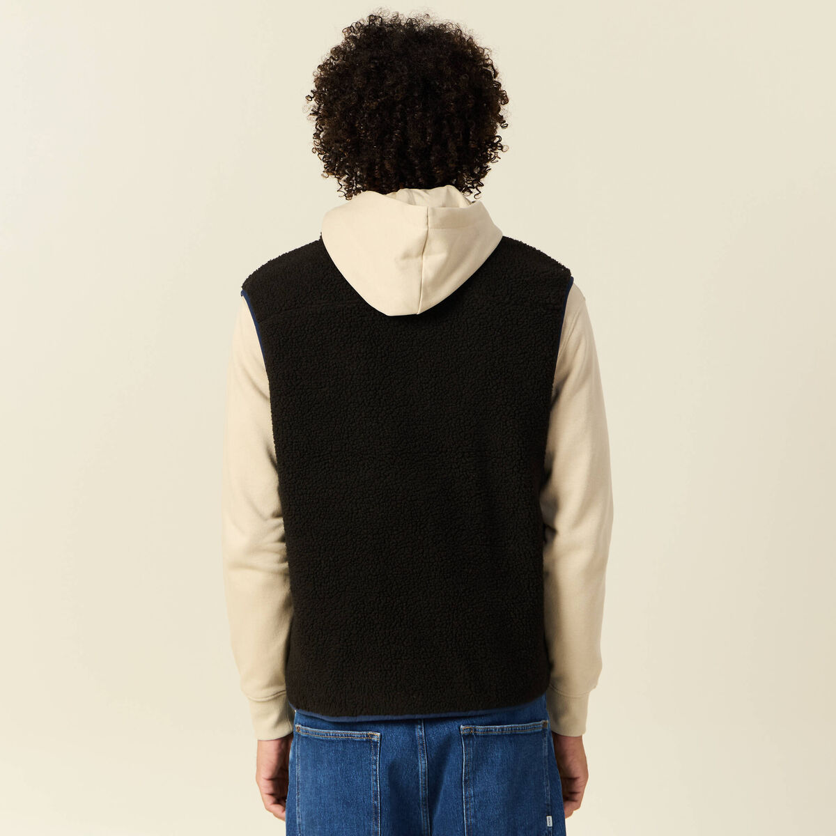 Gilet sans manches zippé vert kaki homme