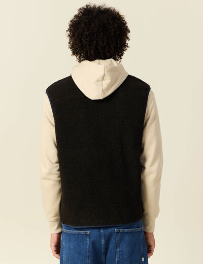 Gilet sans manches zippé vert kaki homme