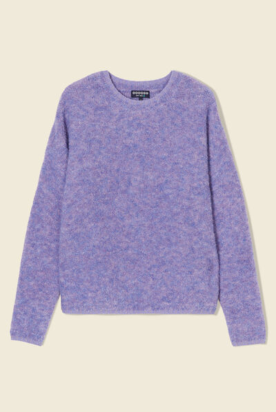 Pull éco-responsable violet femme