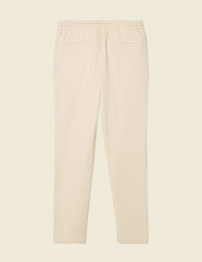 Pantalon jogger élastiqué beige homme