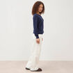 Pull manches longues bleu marine femme