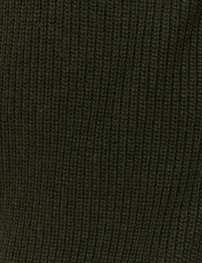 Pull col camionneur vert kaki homme